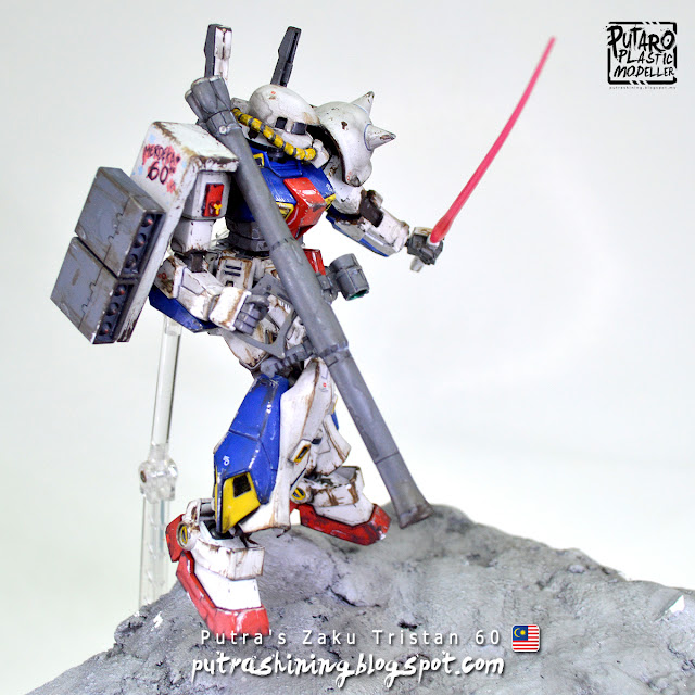 Izutaro Project Merdeka: HGUC 1/144 Tristan Custom / HGUC 1/144 Zaku II Custom - Malaysia 60th Merdeka by Putra Shining