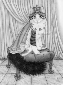 Prince Anakin The Two Legged Cat Drawing by Carrie Hawks Tigerpixie.com