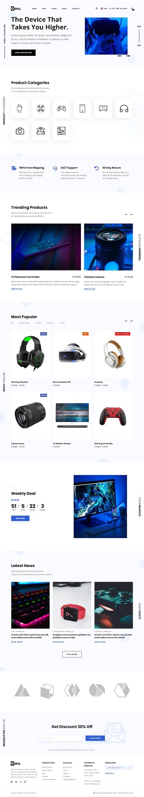 Best Electronics eCommerce Website Template