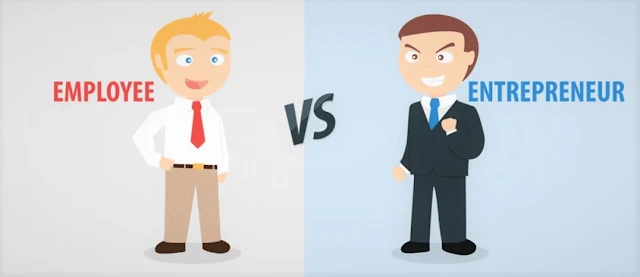 الفرق بين رائد الأعمال و الموظف