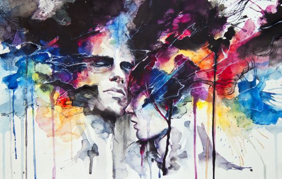 Silvia Pelissero agnes-cecile aquarelas belas mulheres manchadas