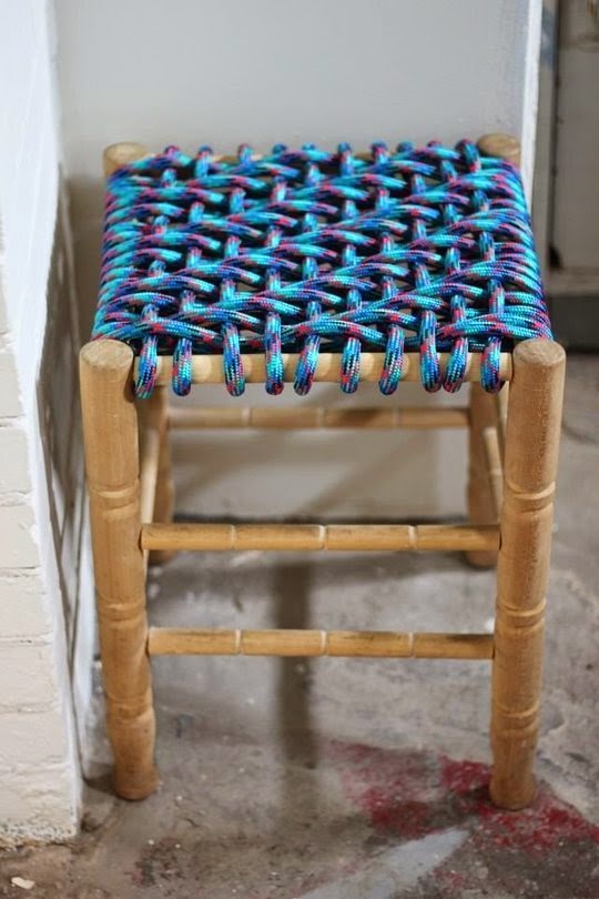  Smile and Wave recycled woven stool