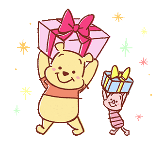 Line 公式スタンプ くまのプーさんとピグレット ラブリー Example With Gif Animation Line 公式スタンプ くまのプーさんとピグレット ラブリー Example With Gif Animation