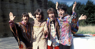 The Beatles during their Magical Mystery Tour | Wikimedia Commons [Attribution 3.0 Unported (CC BY 3.0)]