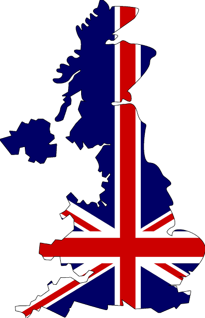 Flag Map of UK