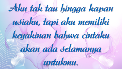 Aku tak peduli dengan semua kekurangan, keindahan dan keunikan akan sifat-sifat yang ada dalam dirimu, karena di dunia ini hanya kamulah yang memilikinya dan semua itu sangat luar biasa bagiku.