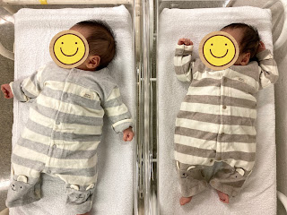双子の1ヶ月検診