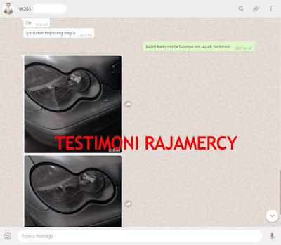 Testimoni Pembelian Mika Lampu W203 di Rajamercy