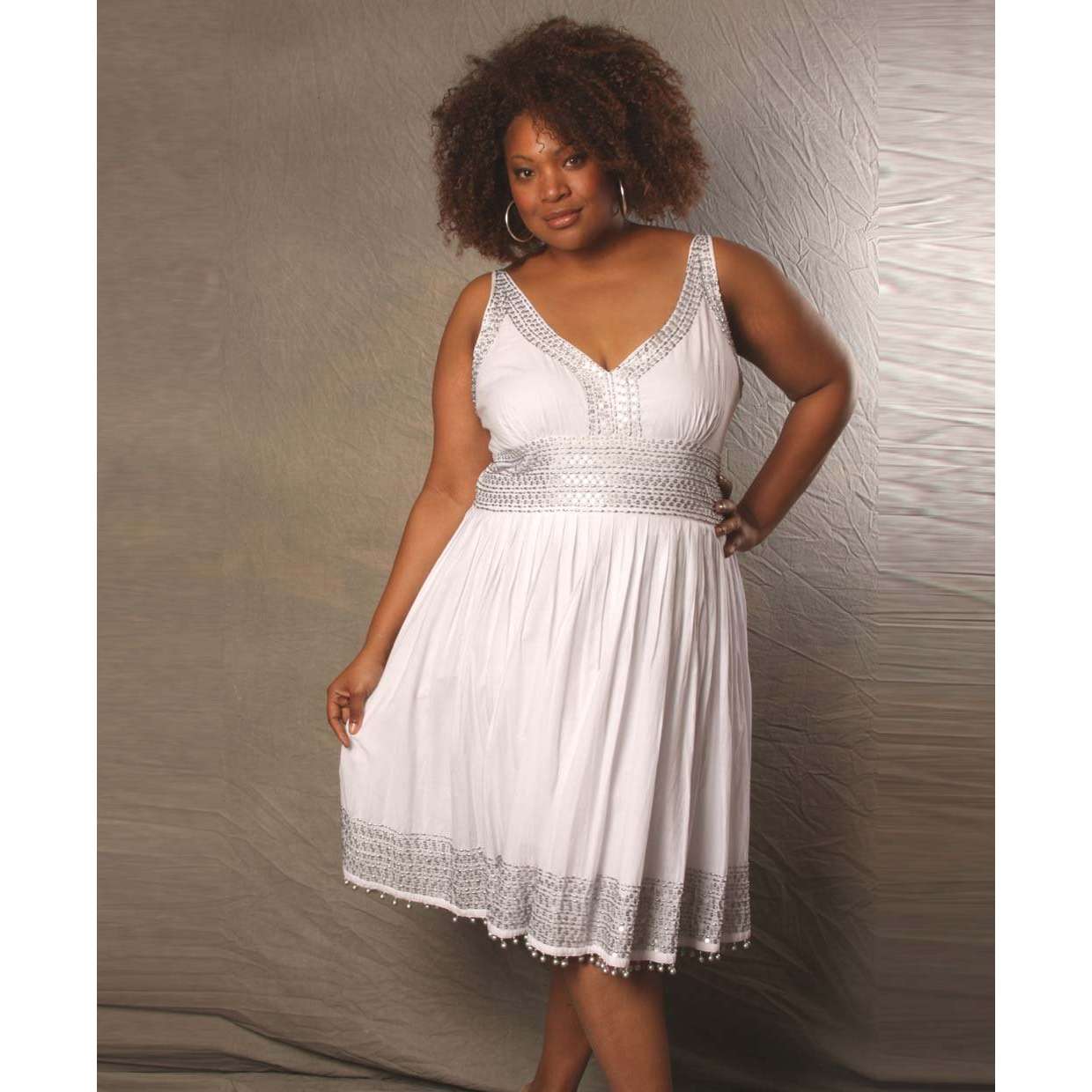 wedding dresses with short sleeves and lace Plus Size White Summer Dress