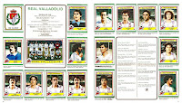 REAL VALLADOLID DEPORTIVO. Temporada 1983-84. Álbum FUTBOL 84 Liga de 1ª y 2ª División. Editorial Panini. Escudo, FENOY, MINGUELA, GAIL, JORGE, PEPÍN. MONTES, Equipo, RICHARD, DIÉZ, Pato YÁÑEZ. GARCÍA NAVAJAS, SANTOS, SÁNCHEZ VALLES, MORÉ, DA SILVA, FORTES.