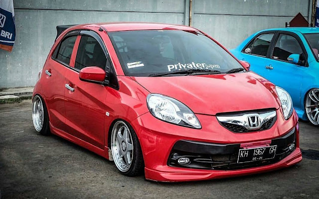  Modifikasi  Mobil  Ceper  Brio Merah Keren  Owner ido pang 