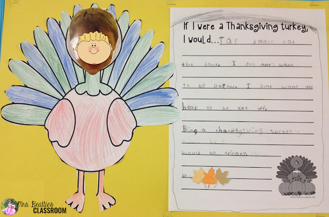 What would it BE like to be the Thanksgiving turkey? Let your students' imaginations run wild with this fun writing and art activity! This is the perfect activity for the days leading up to Thanksgiving break!