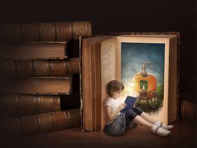 foto de niña leyendo 