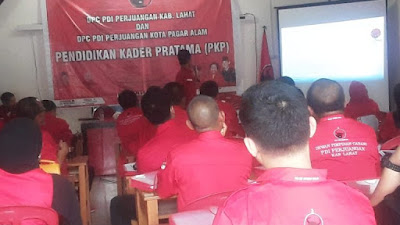 Bakal Calon Anggota PDI Perjuangan Lahat dan Pagaralam Ikuti Pengkaderan Pratama