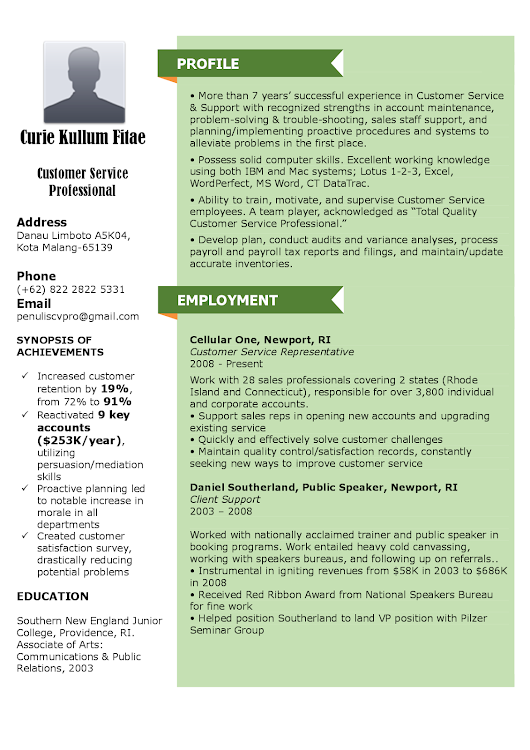 Contoh Curriculum Vitae Dalam Bahasa English - Hontoh