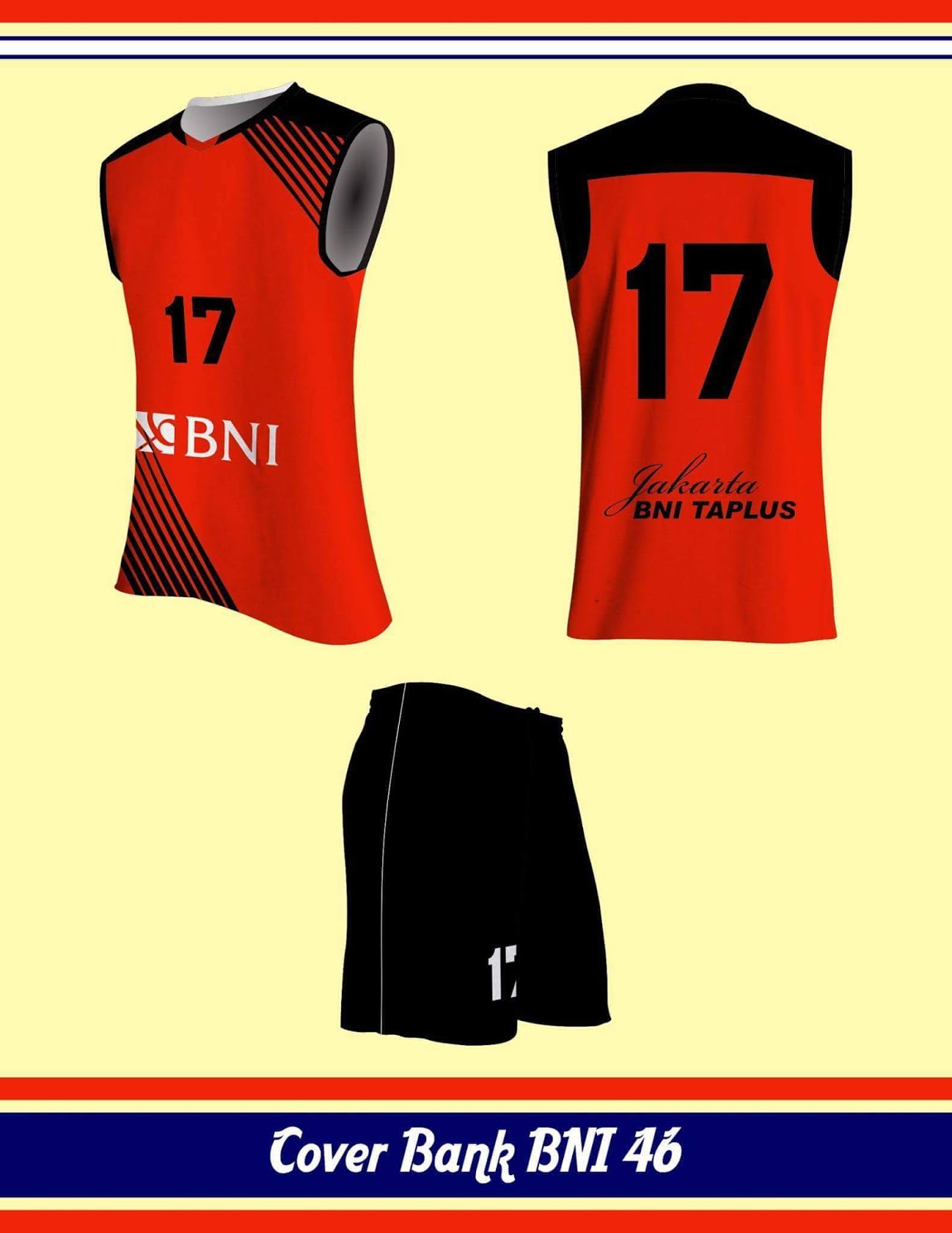 KAOS JERSEY VOLLEY STANDAR PROLIGA 2017