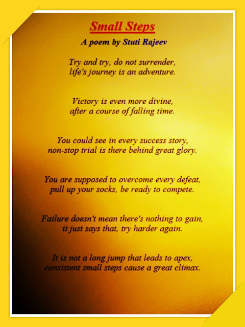 Motivational Poem & thought "Small Steps"