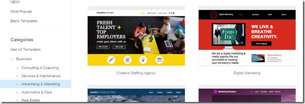 Over 500 Professional Wix Templates