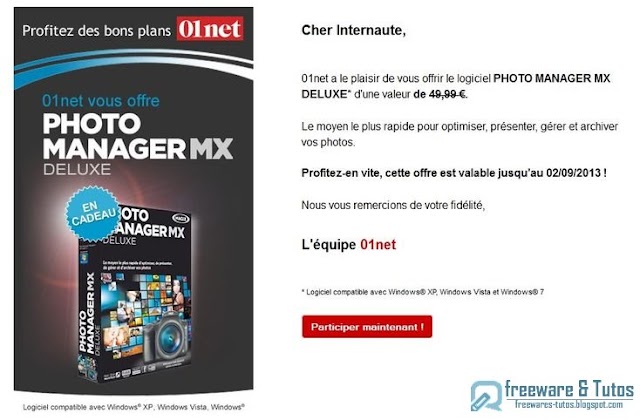 Offre promotionnelle : MAGIX Photo Manager MX Deluxe gratuit !