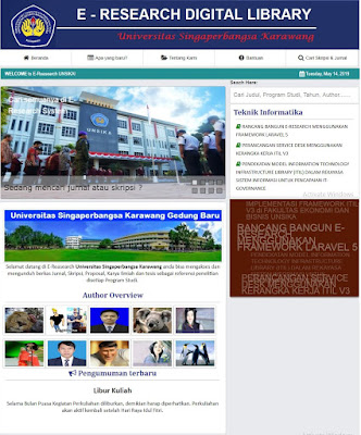 E-Research Digital Library Menggunakan PHP MySQL
