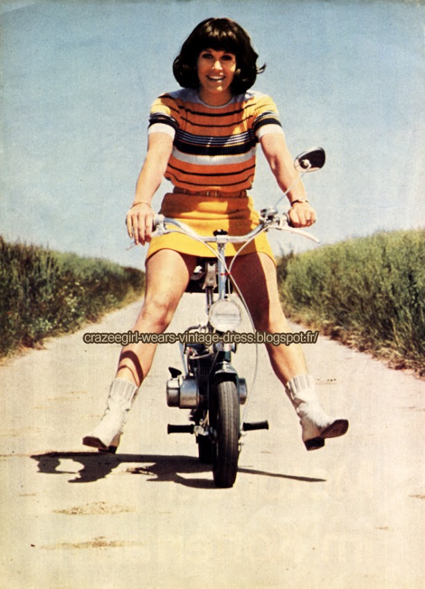 striped dress - 1968 stripe 60s 1960 moped 