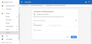 Cara Metode Pembayaran Google Adsense Indonesia