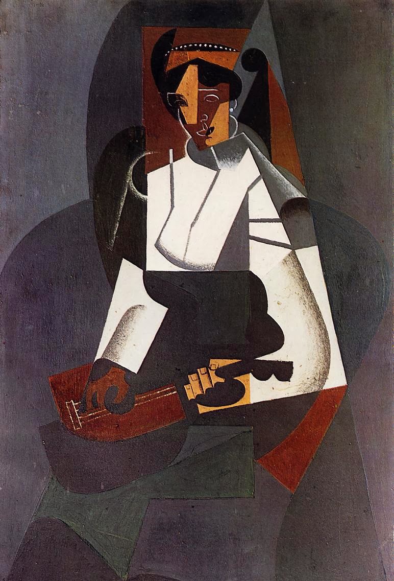 Femme à la mandoline, d'après Corot (Juan Gris, 1916)