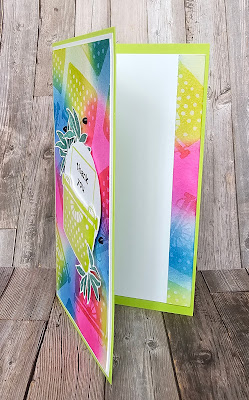 Just my type stampin up fun watercolour technique heat embossing thank you card