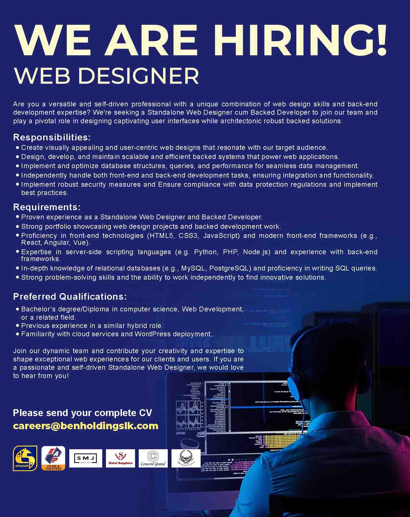 Web Designer Vacancy in Colombo