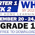 GRADE 1 - UPDATED Weekly Home Learning Plan (WHLP) Quarter 1: WEEK 2