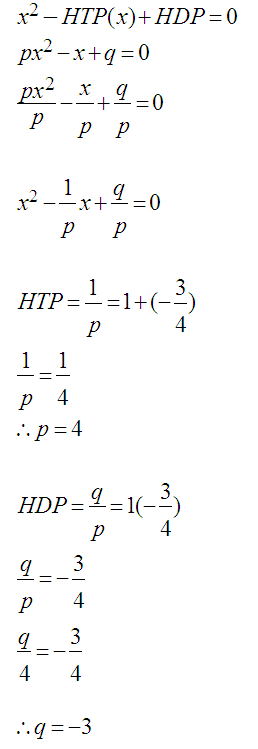 Matematik Tambahan: Persamaan Kuadratik