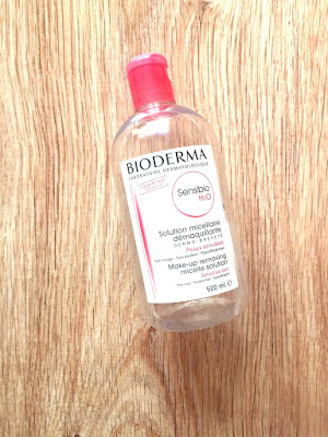 empty bottle of bioderma sensibio h2o micellar water