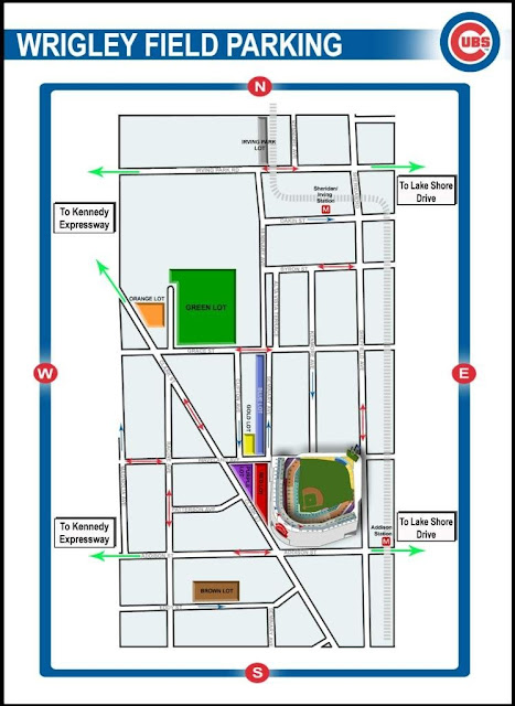 Wrigley Field Parking Map