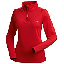 Nordcap Damenfunktionsshirt, Thermo-Sweatshirt mit Stretch in Rot, für Sport & Outdoor-Aktivitäten, Damen Langarm-Shirt (Größe: 39 - 46)