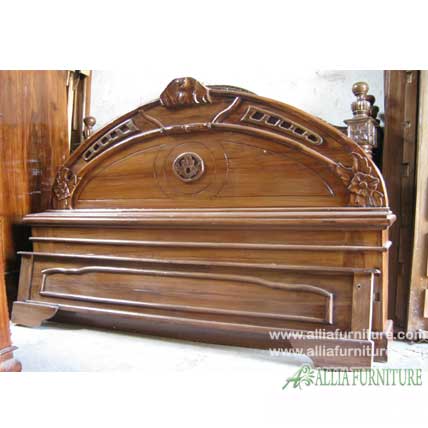 tempat tidur kayu jati model astina