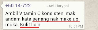 TESTIMONI VITAMIN C UNTUK LICINKAN KULIT