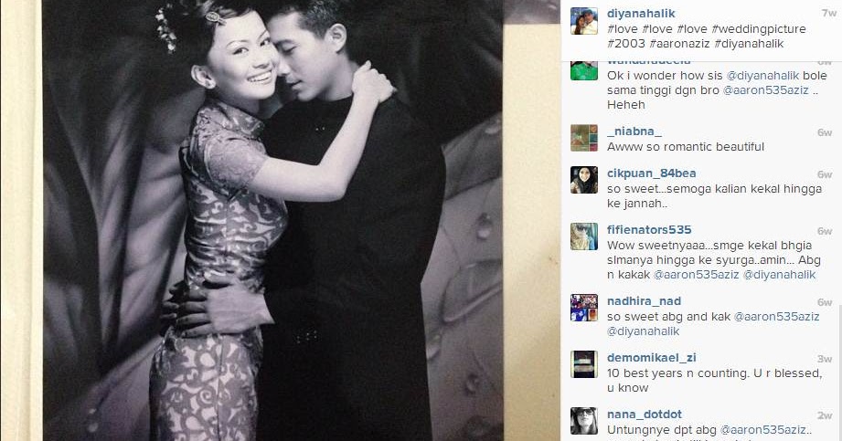 Gambar perkwahwinan Aaron Aziz dan Diyana Halik ~ I Luv Info