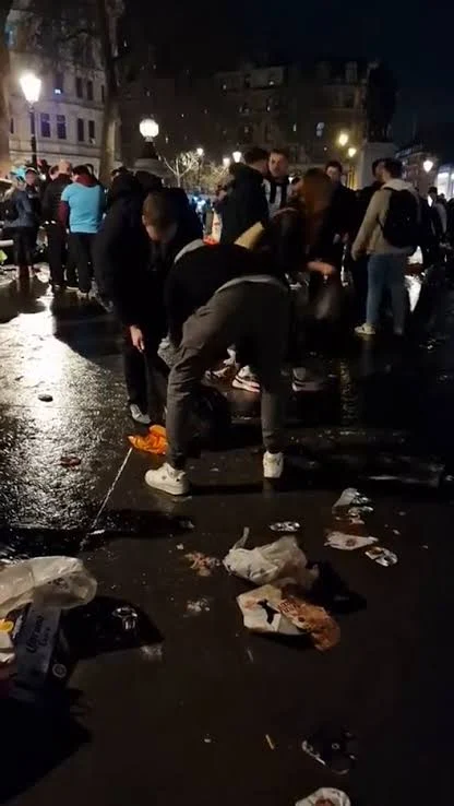 Newcastle United fans filmed cleaning up London after a heavy night of partying before the Carabao Cup final