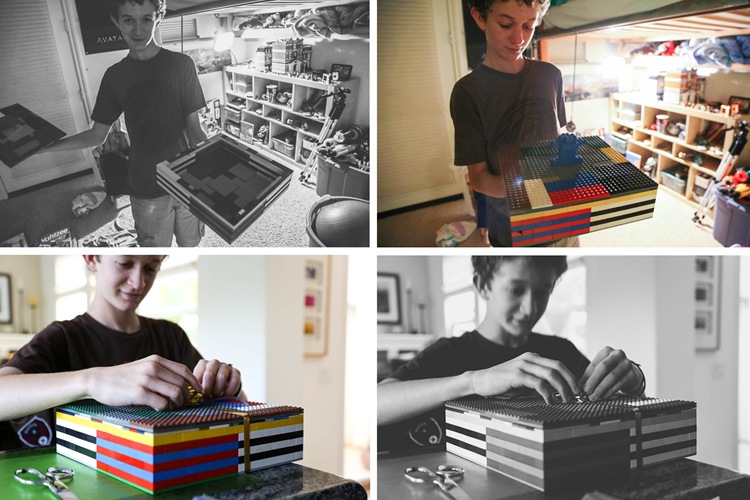 gift in a lego box