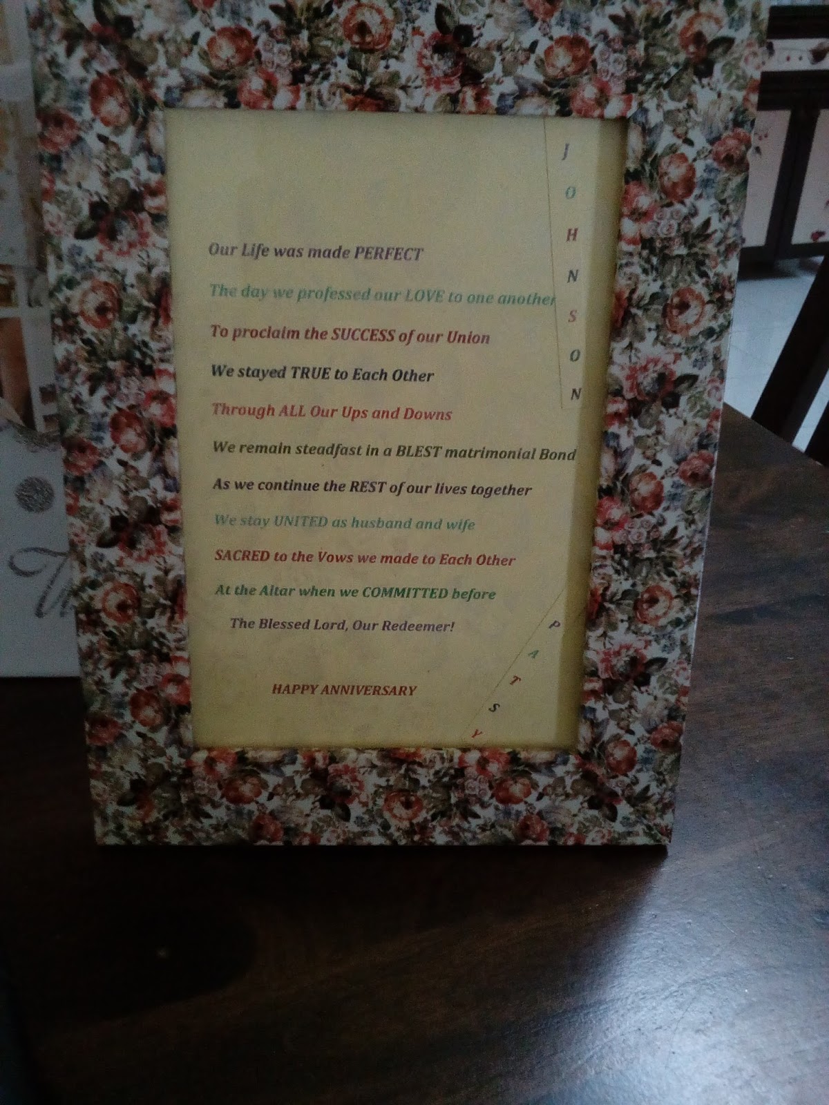 Shobana s Cards For All Season A 45th  Wedding  Anniversary  