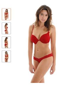 Red Lace Extreme Push Up Bra and Panty Set