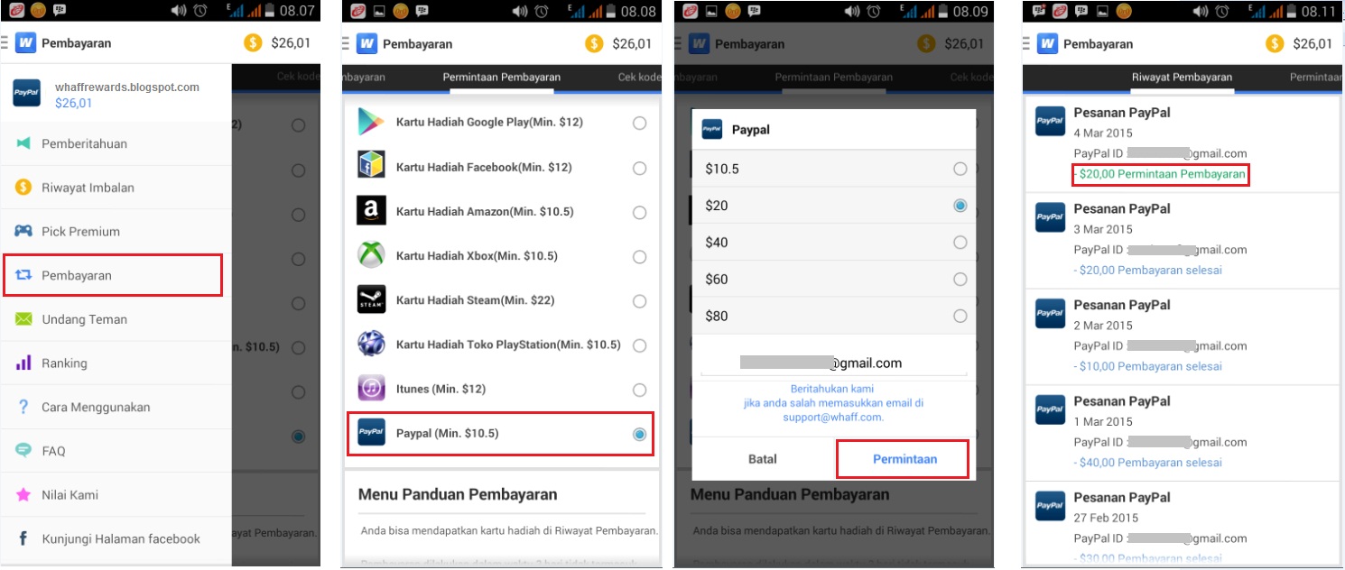 Cara Mendapatkan Uang Dari Aplikasi Whaff Android