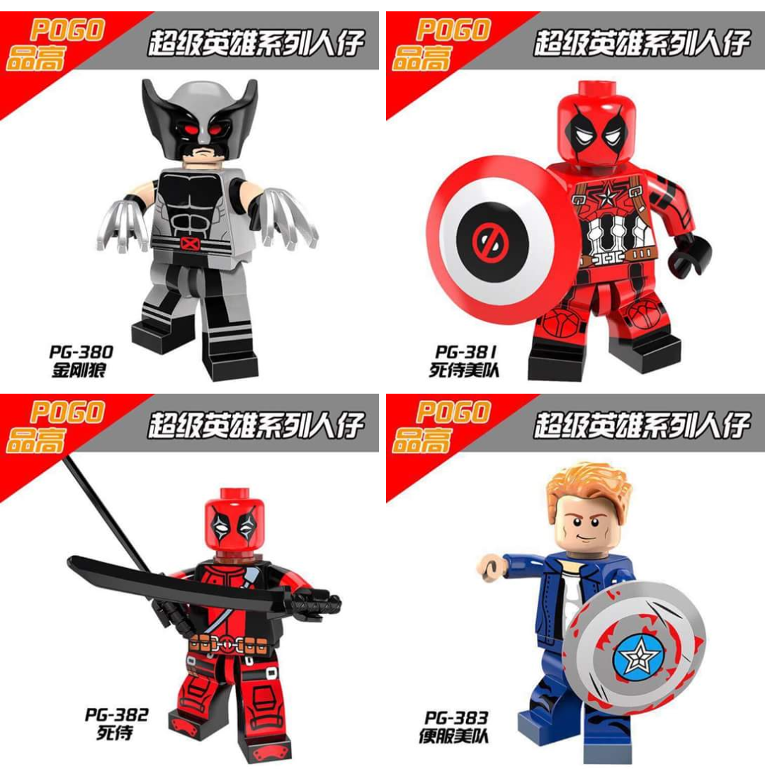 Pogo Pg380 Pg3 X Force Wolverine Captain Deadpool And More Marvel Minifigs Preview