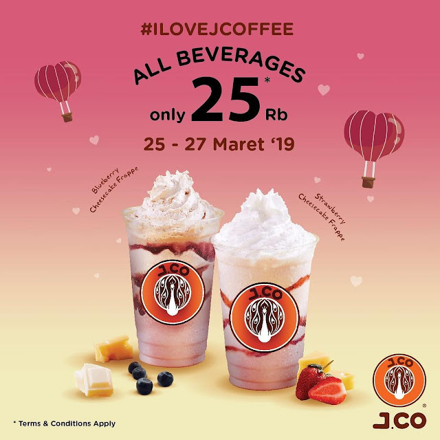 #JCO - #Promo JCoffee All Beverage Hanya 25K (25 - 27 Maret 2019)