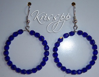 Pendientes aros azules