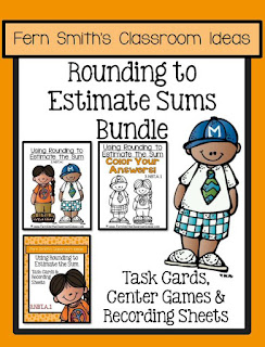 Fern Smith's Classroom Ideas Rounding to Estimate the Sum Task Cards, Center Games and Color By Code Printables at TeacherspayTeachers, TpT.