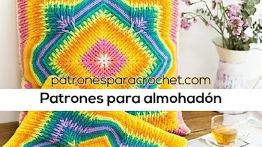 Cómo tejer almohadón a crochet con detalles en relieve | Video y patrones