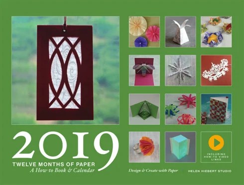 Front cover of the 2019 Twelve Months of Paper Calendar