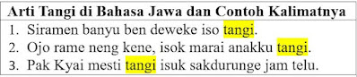 Arti Tangi di Bahasa Jawa dan Contoh Kalimatnya