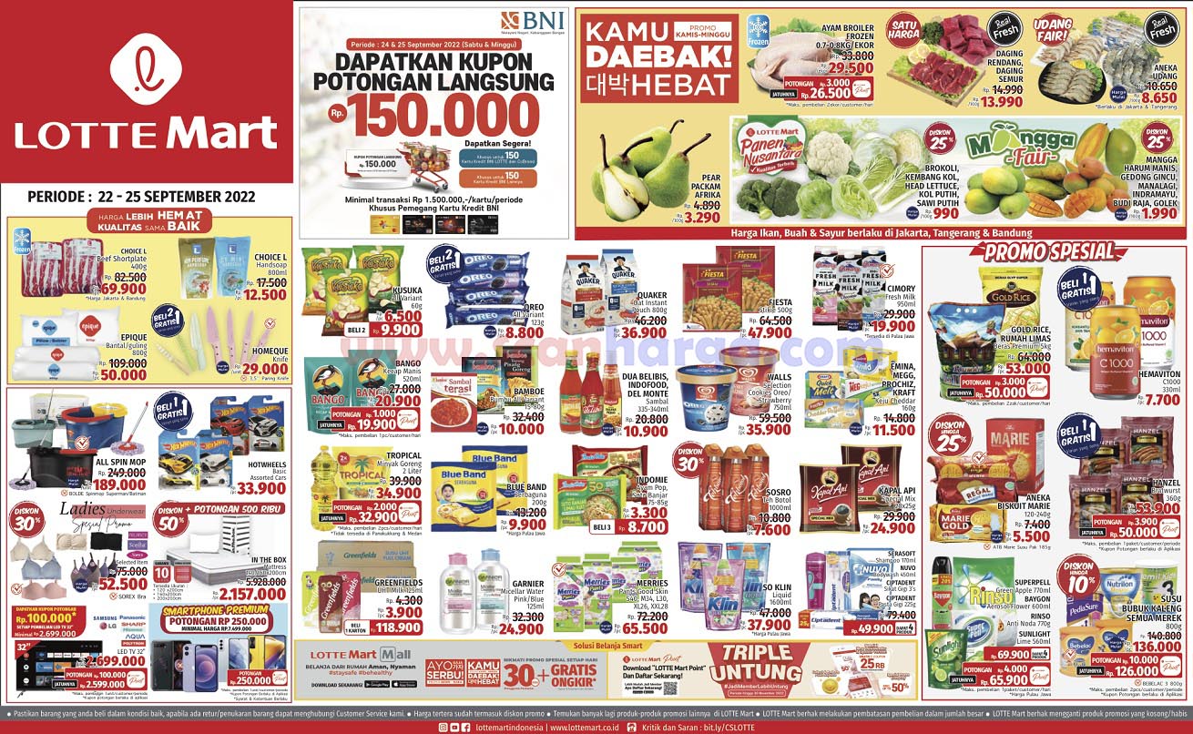 Katalog Promo Lottemart Weekend 22 - 25 September 2022